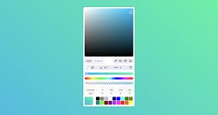 Color Picker and Gradient Generator tool interface showing color selection and gradient preview